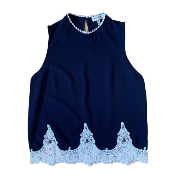 Blue Monteau Sleeveless Blouse Size Medium - Picture 1 of 7